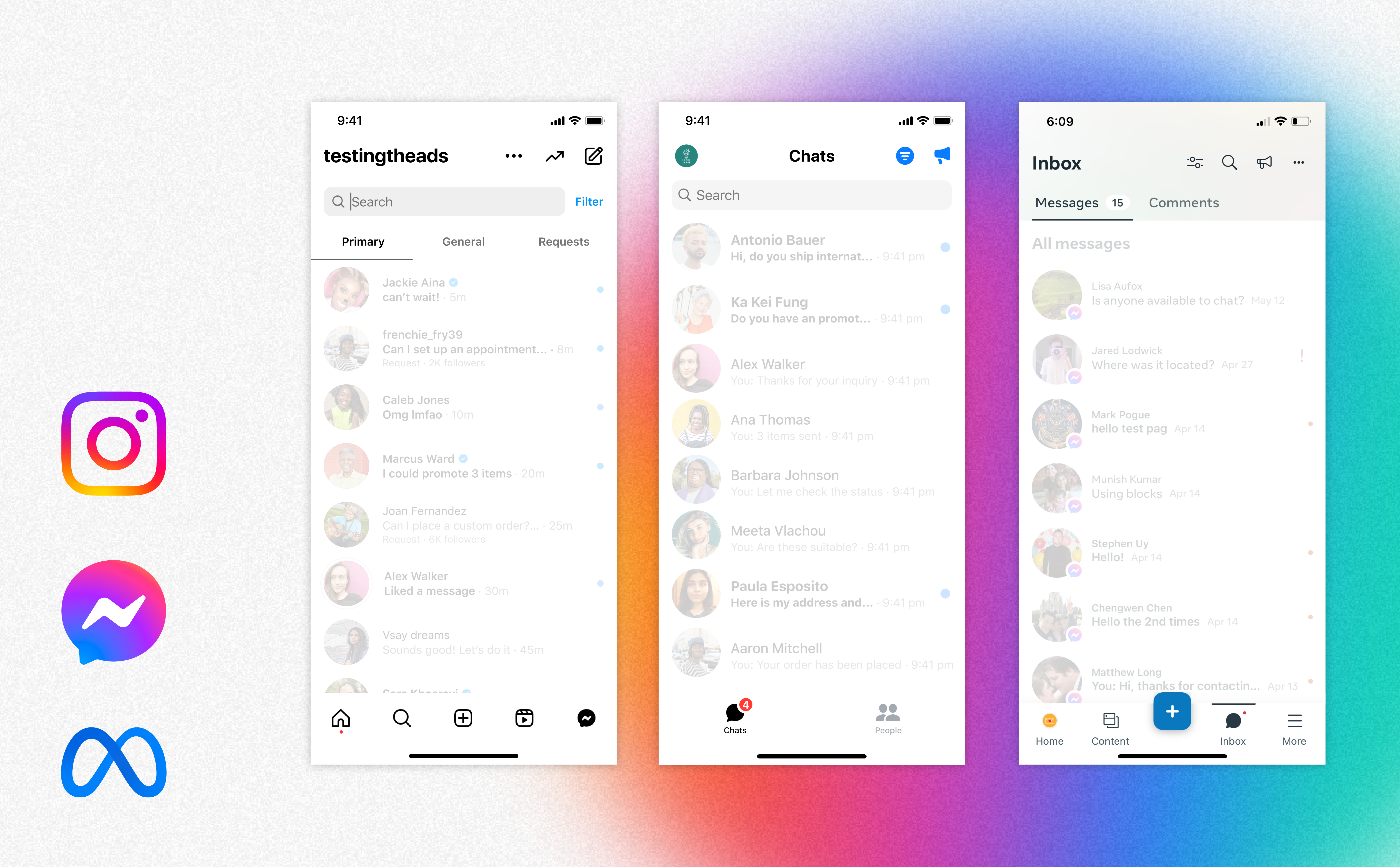 Redesigned Instagram, Messenger, and Meta Business Suite inboxes with permanent ad creation entry points